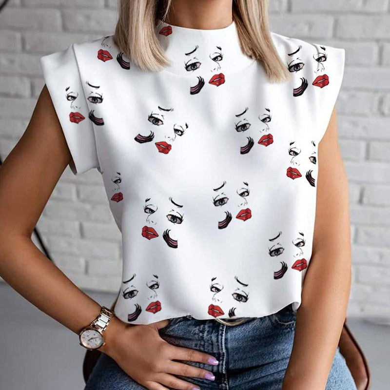 Women's Elegant Print Tops