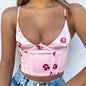 Summer spaghetti strap Crop Tops