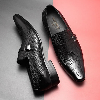 Leather Handmade Black Formal Men's Shoe