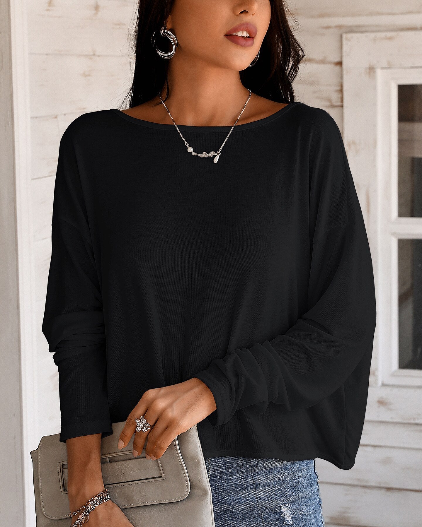 Women Elegant Casual Long Sleeve Blouse